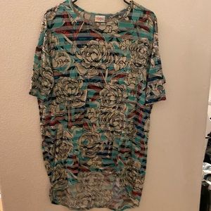 Beautiful Irma with flowers and strips and Aztec design. Lularoe size small